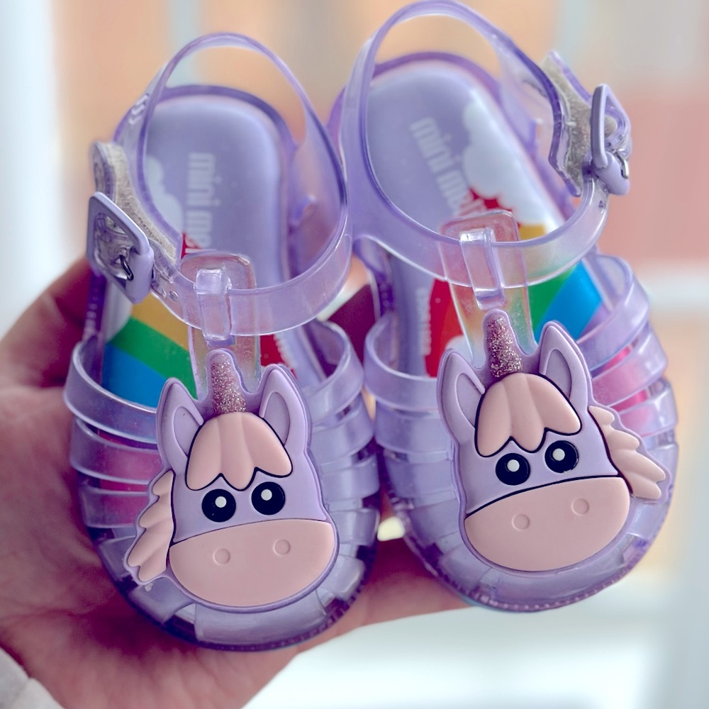 Mini Melissa unicorn jelly sandals